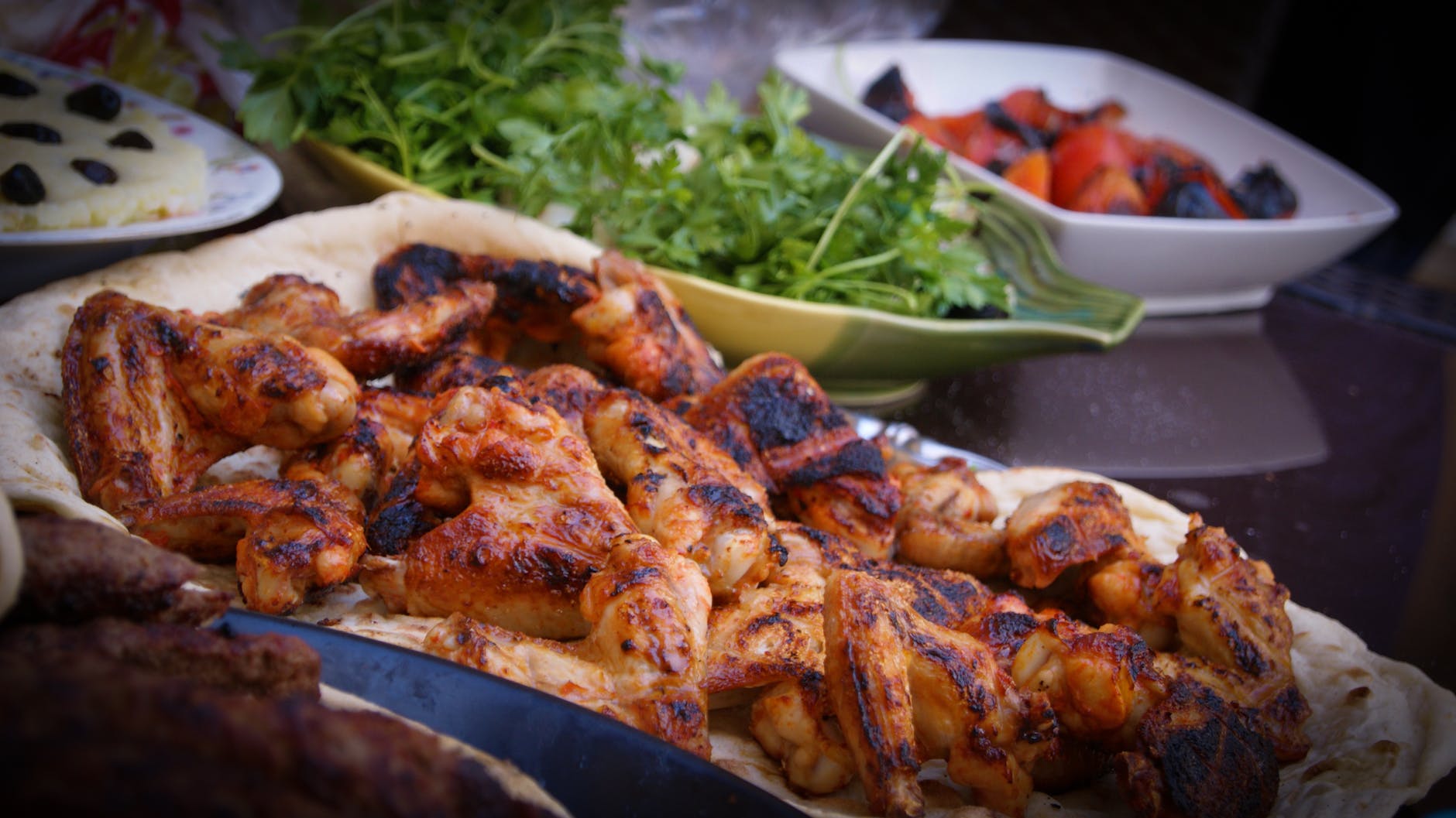 close up photo of grilled chicken